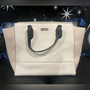 Kate Spade two toned leather satchel bag